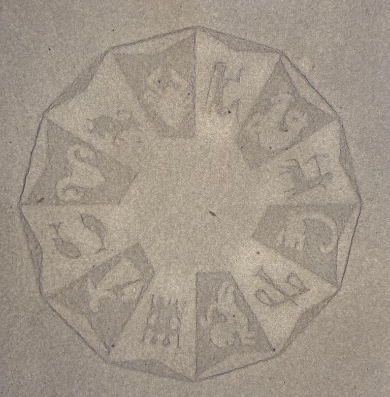 Wasserzeichen mit Schriftzug „Fabriano“ in handgeschöpftem Papier sichtbar.